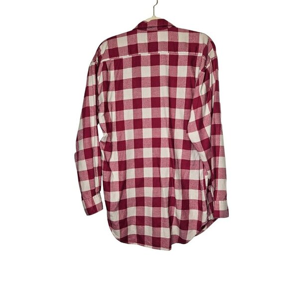 Vintage Abercrombie & Fitch Country Clothes Red White Checkered Flannel Shirt M - Picture 2 of 9